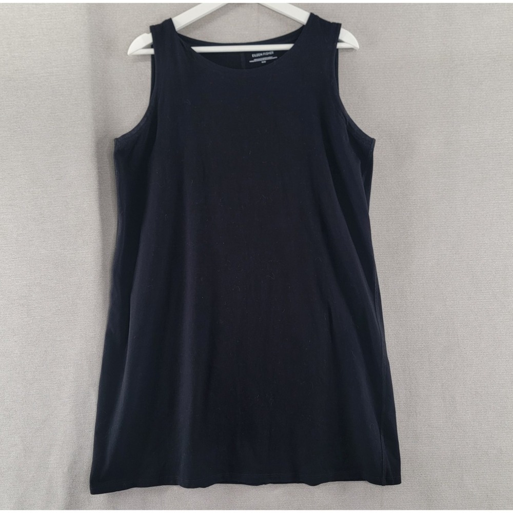Eileen Fisher Womens Dress Organic Cotton Knit Shift Comfort Stretch Size Medium